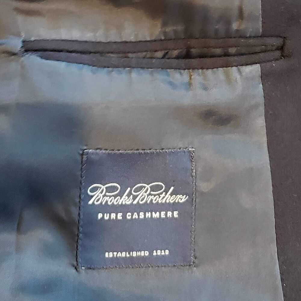 Brooks Brothers Loro Piana Cashmere Mens Blazer 45 L Sport Coat Jacket Suit Blue - Picture 5 of 16